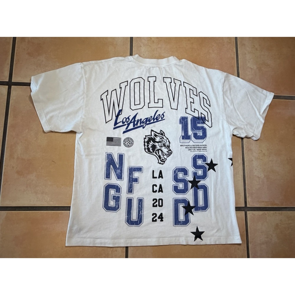 LA x Darc Sport Wolves Los Angeles Dodgers  #15 Mens X-large White T-shirt 2024